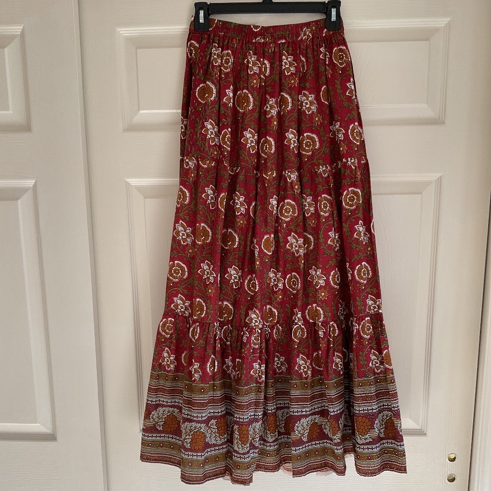 Mille Paola Floral Print Maxi Skirt